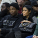 Meek Mill and Nicki Minaj at the game between the Golden State Warriors and Philadelphia 76ers on Jan. 30, 2016, at the Wells Fargo Center in Philadelphia
Mitchell Leff/Getty Images